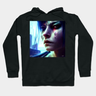 CYBER GIRL (Portrait) #003 Hoodie